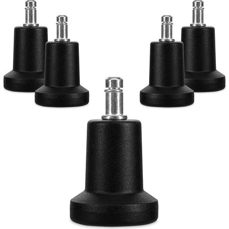 Piedini di scorrimento per sedia da ufficio girevole, sgabello di ricambio per sedia da ufficio con ruote fisse, piedini in plastica per sedia girevole da ufficio, 5 pezzi, 10/22 mm