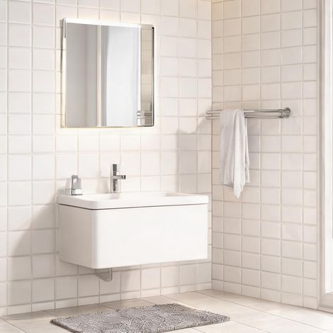 Meuble de salle de bain en kaltgewalzter Stahl 55 x 18 x 60 cm (1/5)