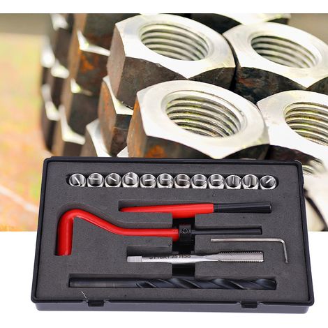 17-teiliges Gewindereparaturset M10x1,25 Edelstahl-Gewindebohrer-Set für Innengewinde (1/5)