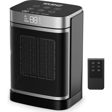 Chauffage soufflant YASHE PTC-906B 1500 W, thermostat, télécommande (1/5)