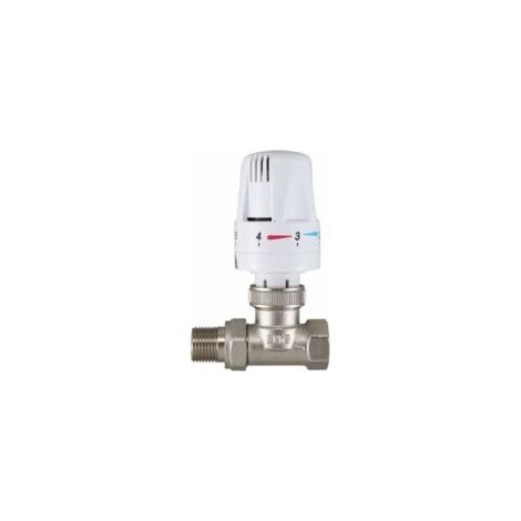 1/2"-Thermostatventil aus Messing – Direktdurchgang DN15 – Automatische Temperaturregelung – Fußbodenheizung (DN15) – Crezuo
