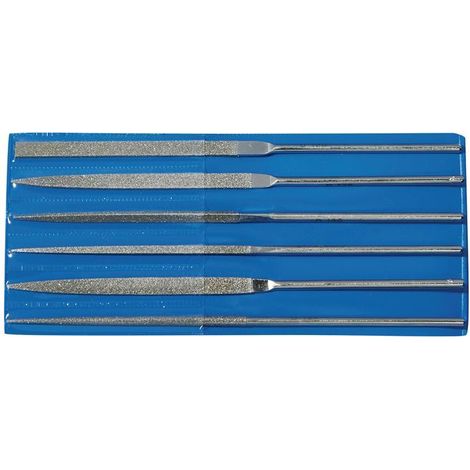 Jeu de limes aiguilles diamantées longueur 140 mm 6 pièces D 126 D 126 PROMAT (1/3)