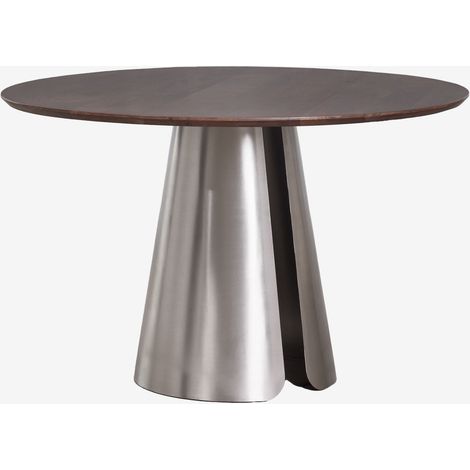 Tavolo da pranzo rotondo Ø120 cm in acciaio inox Baelor SKLUM