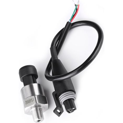 Transducteur de pression, émetteur et capteur en acier inoxydable pour huile, carburant, air et eau (200 PSI) (1/5)