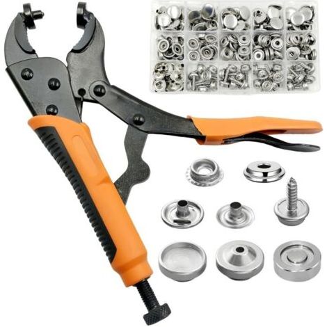 60 Set 50mm Pince à Oeillets: Pince Perforatrice à œillets Professionnelle, Kit de Poinç Onnage D'œIllets de Machine, Kit de Pince à Oeillets pour BâChe pour Affiches, Bannières, Cartons
