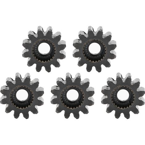 Cinq engrenages droits de servomoteur, pièces industrielles en acier durables et pratiques, cannelure interne à 24 dents, module 0,8, 12 dents.