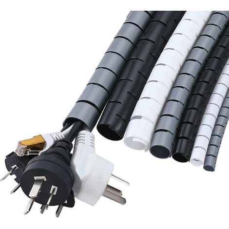 Cache Cable Flexible 2x3m, Noir et Gris.