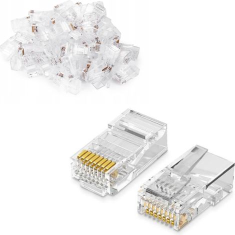 tv39 CONECTORES RJ45 50x CONECTOR RJ-45 TERMINAL PARA CABLE DE RED 50 unidades