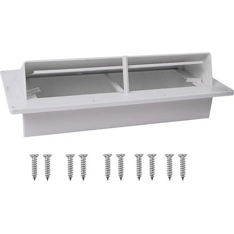White/Black American Style RV Range Hood Vent and Exhaust Hole Cover Adjustable with Screws RV Accessories - White - (1/3)