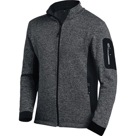 Veste de travail tricot homme Christoph FHB 79595 - Gris foncé / Noir - 3XL (1/2)
