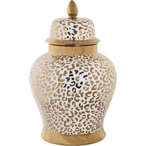Vase élégance porcelaine blanche et touche d'or - Blanc immaculé avec finition dorée (1/3)