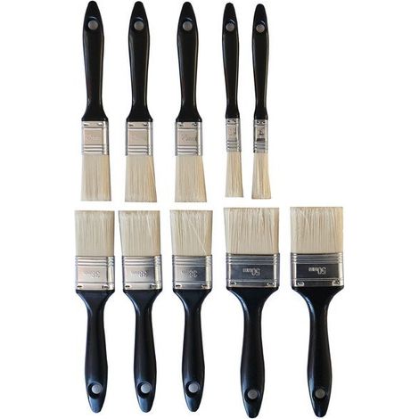 CENTRALE BRICO Lot De 10 Pinceaux Pour Peindre Toute Surface