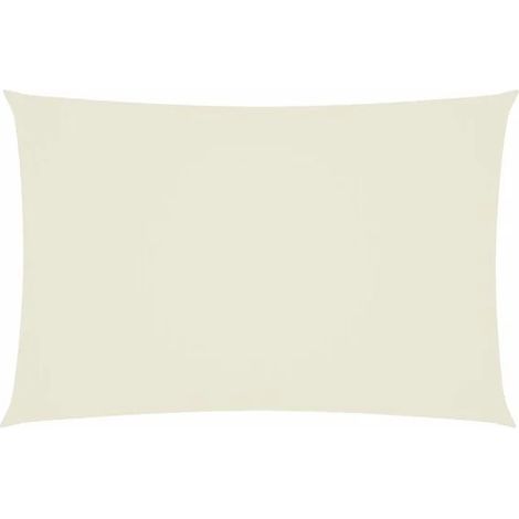 Voile de parasol tissu oxford rectangulaire 2x4 m crème (1/2)