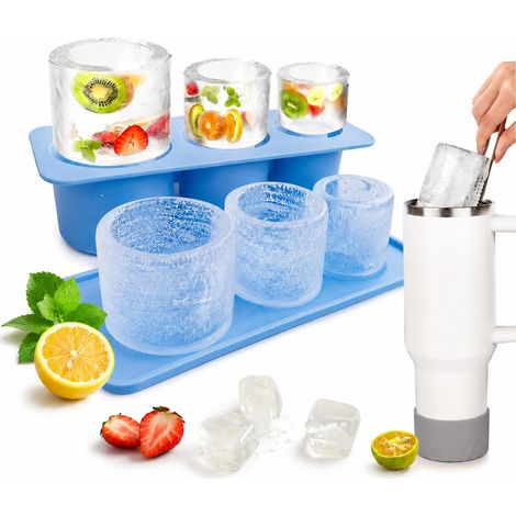 Stampo per ghiaccio in silicone per tazze Stanley, colore azzurro chiaro. (1/5)