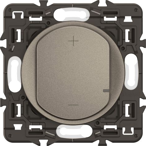 Legrand – Variateur 2 fils Céliane – Compatible avec ampoules dimmables jusqu'à 125W – Fonction mémoire de niveau – Finition titanium (1/3)