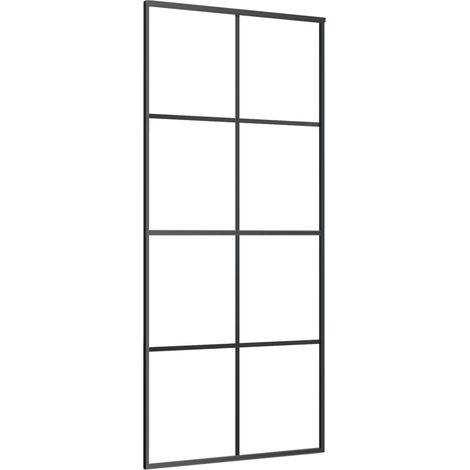 Maison Exclusive - Schiebetür Aluminium und ESG Glas 90x205 cm Sc