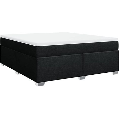 Maison Exclusive - Cama box spring con colchón tela negro 180x200 (1/5)
