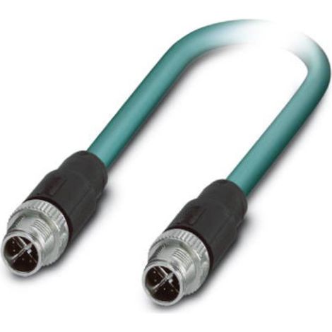 Câble Ethernet catégorie 6a Feuille d'aluminium, Tresse de fils d'aluminium Phoenix Contact, Bleu, 1m Avec connecteur ( Prix pour 1 ) (1/3)