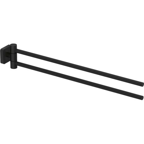 KLUDI-VELA S Toallero doble - Longitud 440MM negro mate, 2597739 (1/2)