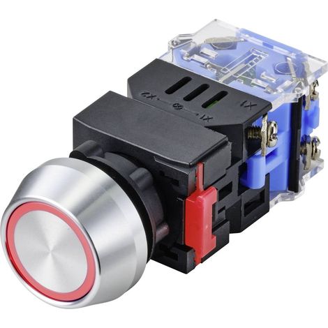 TRU COMPONENTS LAS0-L-11EB/R/12V PULSANTE 250 V 5 A 1X OFF (ON) IP40 MOMENTANEO 1 PZ. (1/2)