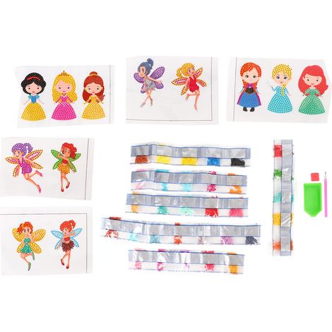 Kit autocollant peinture strass style mignon motif personnage clair amusant DIY art (1/5)