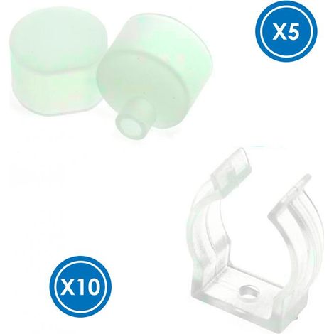 IluminaShop - Pack Tapones y Grapas para Funda de Silicona Flexible Cilindre