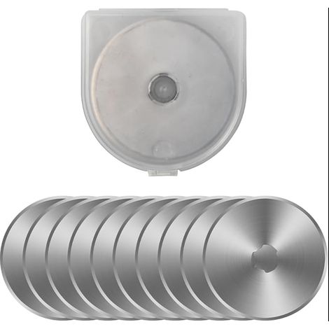 Lames de Cutter Rotatif Lames de Coupe Rondes en Acier Inox Lames de Rechange de Couture Tranchantes Cutter Quilting pour Tissu Cuir Papier (1/5)