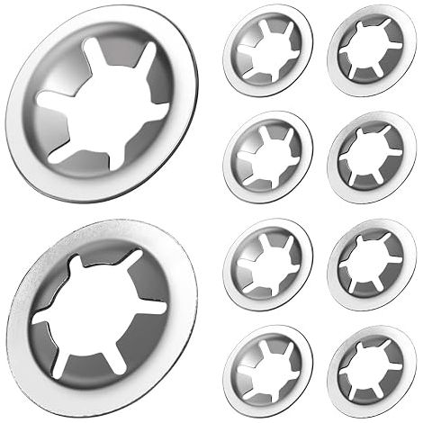 Rondelles Metal de Blocage Clips de Fixation M8 x 18mm Circlip Rondelle de Blocage Rondelles Stalock Rapide Pousser Fixations inox 304 Circlips Rondelle