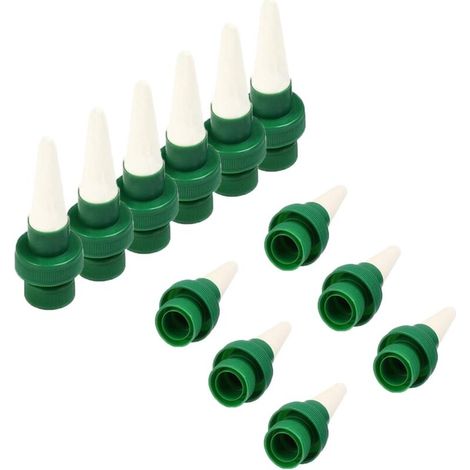 [NON UTILIZZATO] Confezione da 12 vasi da fiori in ceramica con sistema di irrigazione a goccia e picchetti autoirriganti per fiori, sistema di irrigazione per interni ed esterni.