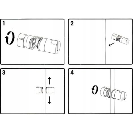 Support de douchette pour colonne de douche, chromé, 12 x 4 cm