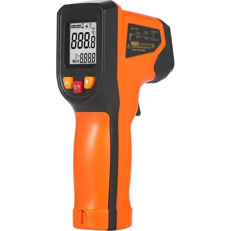 Thermomètre infrarouge (-50 ℃ 600 ℃) avec fonction d'émission, thermomètre numérique pour climatisation/cuisson/barbecue/chauffage au sol, thermomètre numérique laser (1/5)