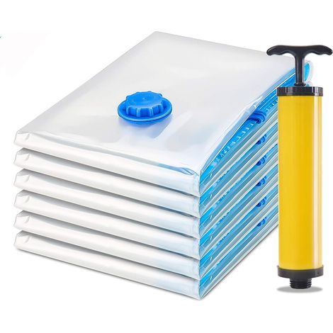 Sacs de rangement sous vide, 6 sacs (40 x 60 cm), réutilisables-AquaForge (1/5)