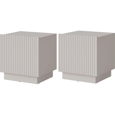 Conjunto de mesitas de noche Lingua, Cachemira, Número de cajones: 0, Número de puertas: 0, 47x45x42cm, Aglomerado laminado, MDF