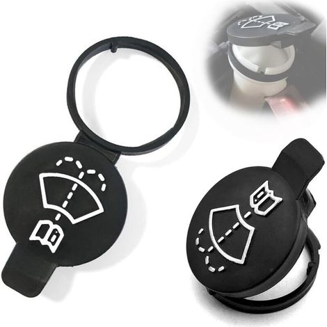 2 Pièces Bouchon Bocal Réservoir Lave Glace, Bouchon De Bouteille De Lave, Bouchon de Reservoir Lave Glace, Bouchon de Rechange pour Réservoir, pour Chevrolet Buick Cadillac 13227300 (Noir) (1/5)