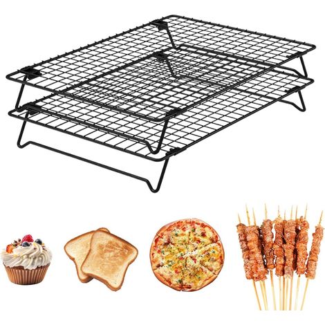 Stackable Stainless Steel Cooling Racks 34x24x6 cm (1/5)