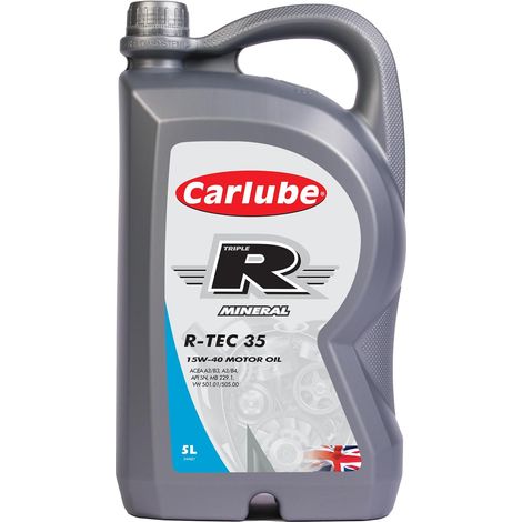 Triple R 15W-40 huile minérale R-TEC 35 5L pour Volkswagen, ACEA A3/B3, A3/B4, API SN (1/5)