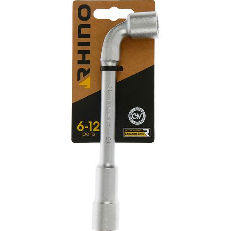 Rhino - Chiavi tubolari e a tubo, chiave per tubo da 15 mm - Diametro 15 mm - Impronta 6/12 esagonale - Realizzato in acciaio (cromo vanadium) - Garanzia a vita - Diverse misure disponibili (1/4)