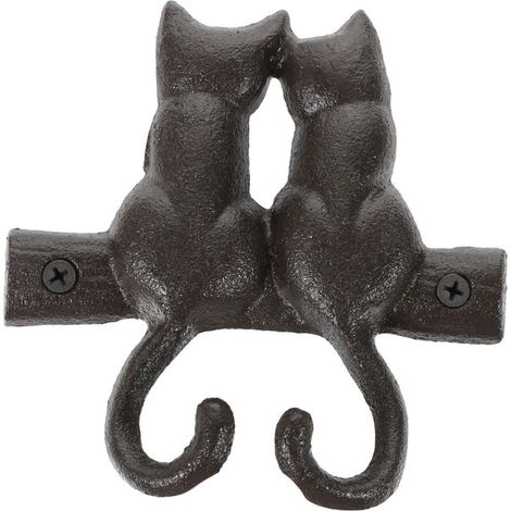 Vintage-Wandhaken in Katzenform, Retro-Stil, für die Inneneinrichtung. Kleiderhaken aus Eisen. (1/5)