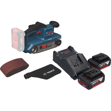 Ponceuse à bande sans fil Bosch GBS 18V-75 18 V 76 x 533 mm sans balais + 2 batteries 5,0 Ah + chargeur (1/5)