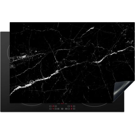 PROTECTION PLAQUE INDUCTION Aspect marbré - Noir - Luxe Cuisine Accessoire 80x52 cm (1/5)