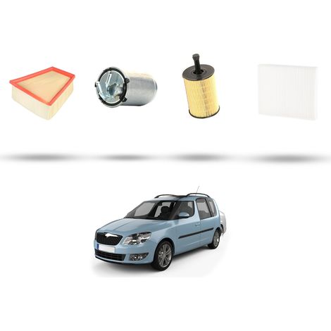 Kit tagliando 4 filtri compatibile con Skoda Roomster 1.9 TDI 74kw Dal 2006 (1/5)