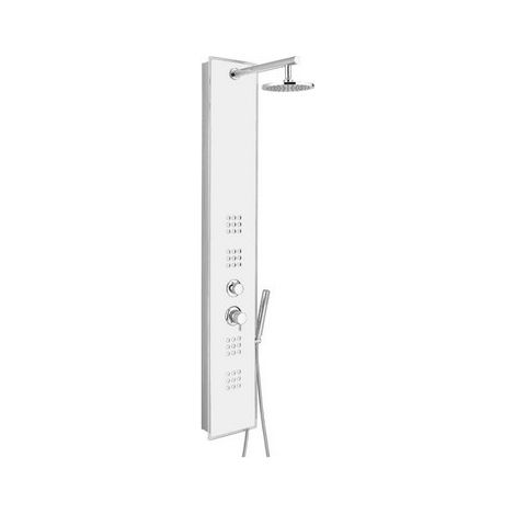 PARETE ATTREZZATA IDROTERAPICA MULTIFUNZIONE  MOD. CRYSTAL Bianco METAF