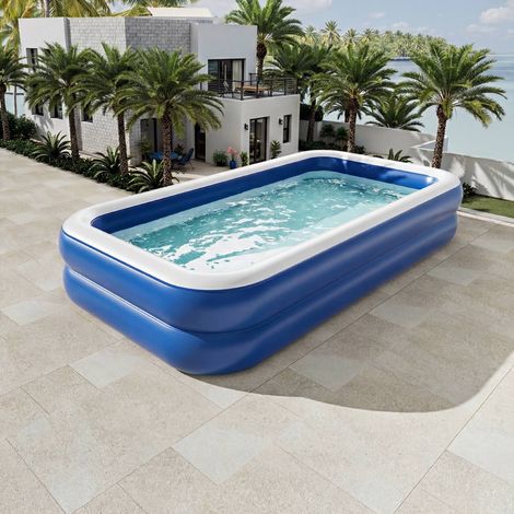 Grande Piscine Gonflable Familiale 2,6m – Bassin Extérieur Double Couche pour Enfants, Jeux d'Eau, Fêtes et Soirées d'Été