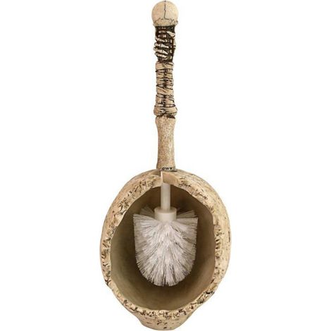 Skullduggery Squelette Décor de Salle de Bains Gothique Ensemble de Brosse pour Cuvette de Toilette, 40.75 cm, polyrésine (1/4)