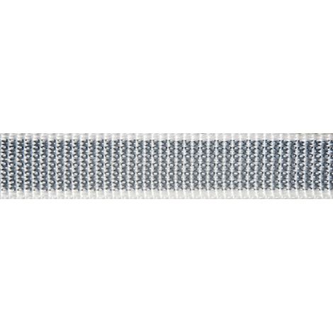 Chapuis B/GR125 - Cinghia in polipropilene per tapparelle, 214 kg, larghezza 15 mm, bobina da 25 m, colore: grigio/bianco