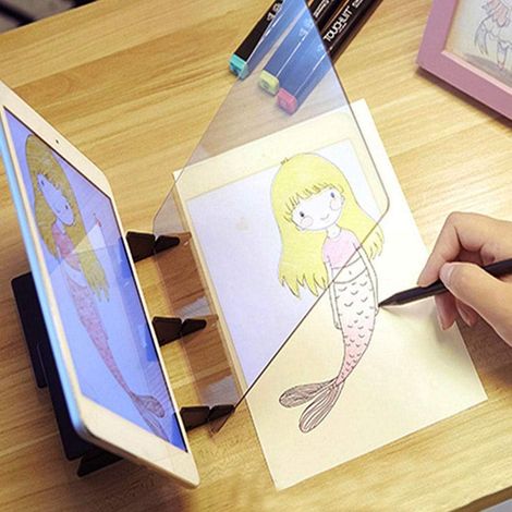 Projecteur de Dessin Optique, Planche à Dessin Optique Tableau de Dessin Optique Planche de Tracé de Dessin Outil de Dessin pour les Enfants et les Débutants (1/5)