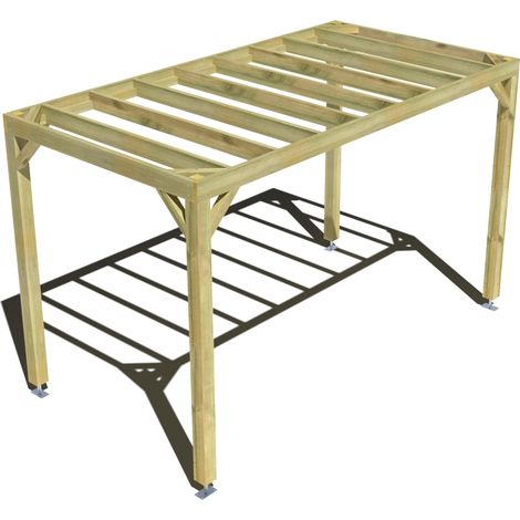 Pergola bois • 4m x 2m • indépendante • sens profondeur • livraison comprise