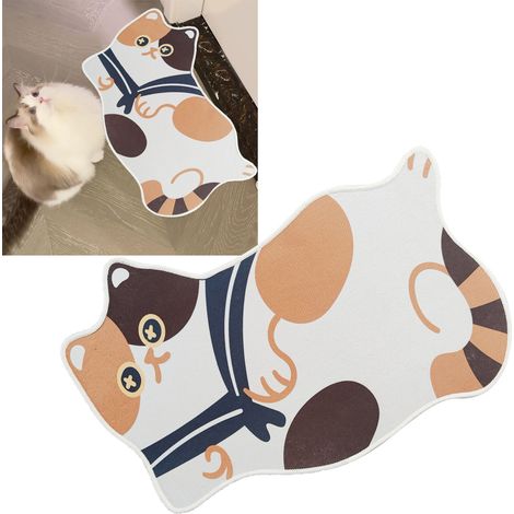 Tapis d'intérieur confortable à motif chat, grande taille, décoration pour la maison ou le bureau, chat coloré 50 x 80 cm / 19,69 x 31,5 pouces (1/5)