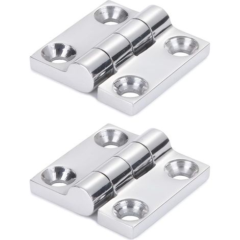 Bisagras de puerta de acero inoxidable pulido espejo para embarcaciones marinas SUS316 38 mm x 38 mm 2 unidades (1/4)
