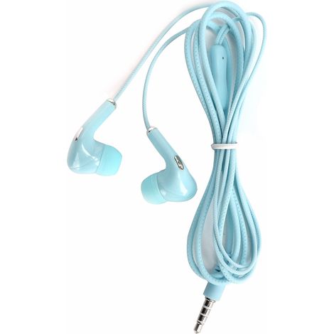 Cuffie sportive cablate, jack da 3,5 mm, universali, HiFi, musica, bassi, con microfono, blu (1/5)